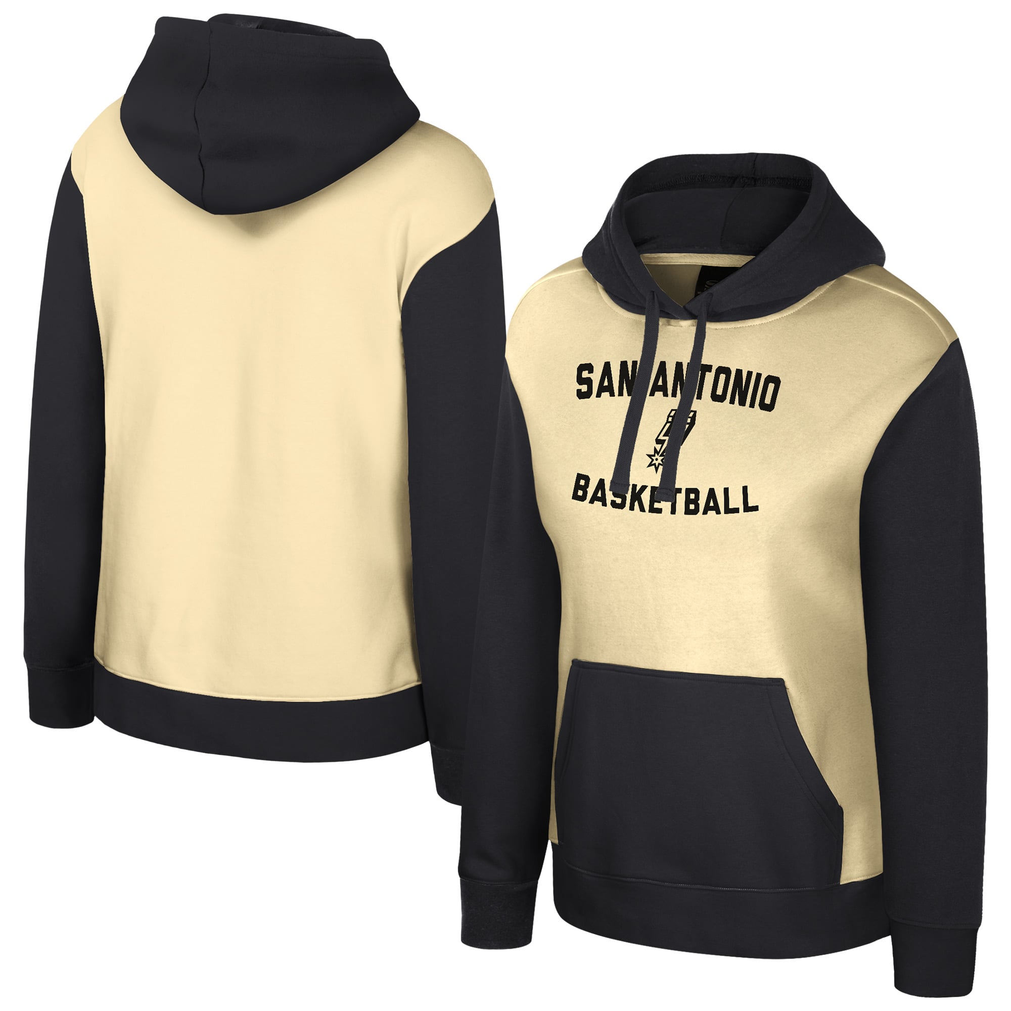 Women's Stadium Essentials Cream San Antonio Spurs Rafters Road Trip Hoodie