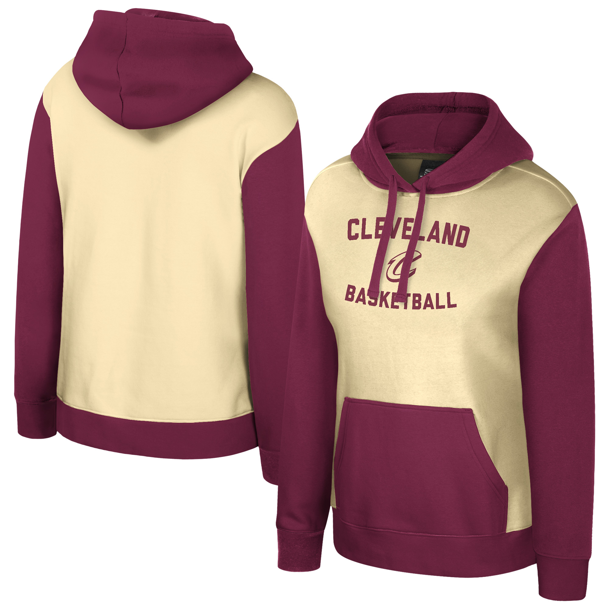 Women's Stadium Essentials Cream Cleveland Cavaliers Rafters Road Trip Hoodie