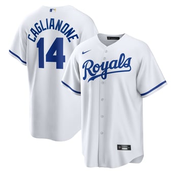 Men's Nike Jac Caglianone White Kansas City Royals Home Replica Jersey