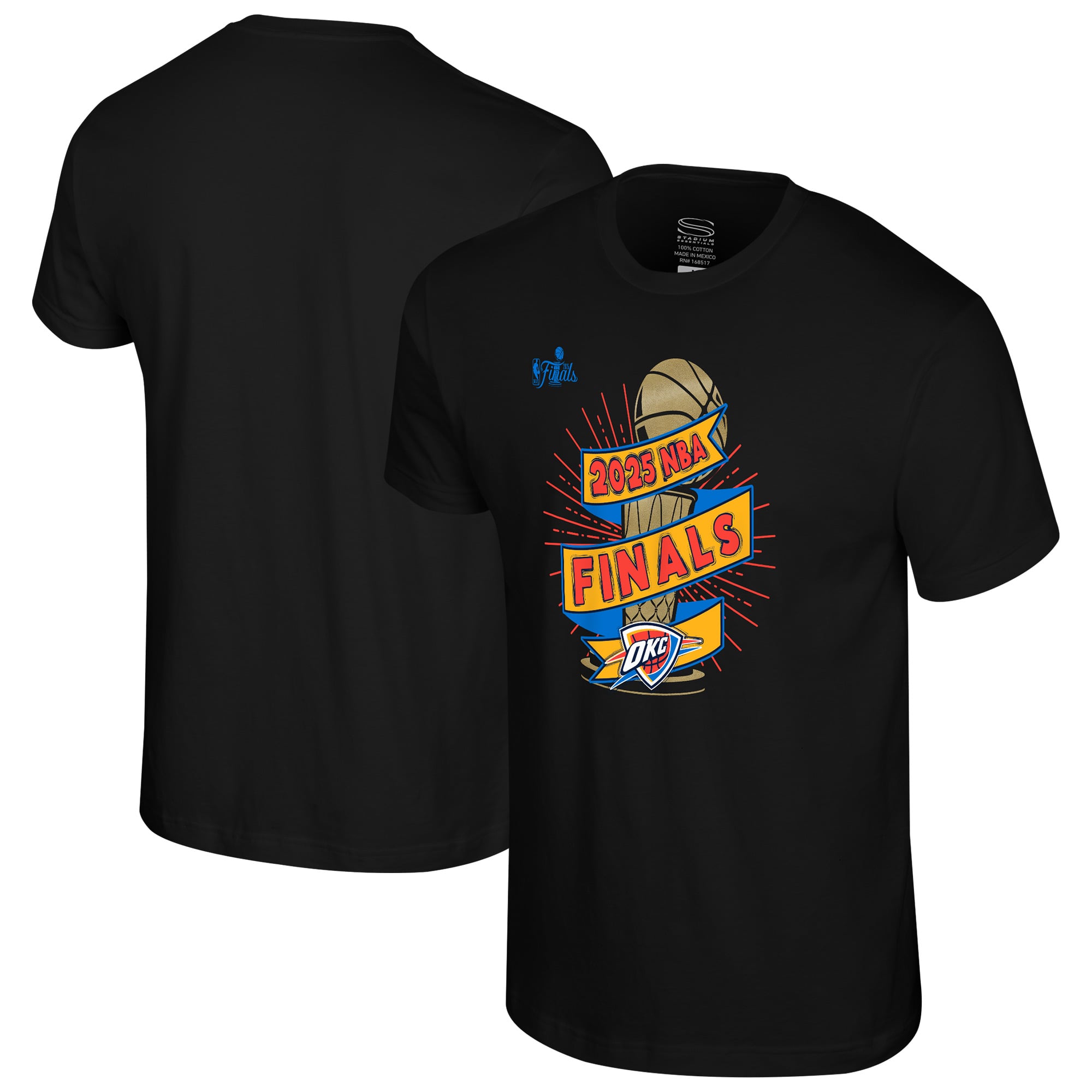 Unisex Stadium Essentials Black Oklahoma City Thunder 2025 NBA Finals Clutch T-Shirt