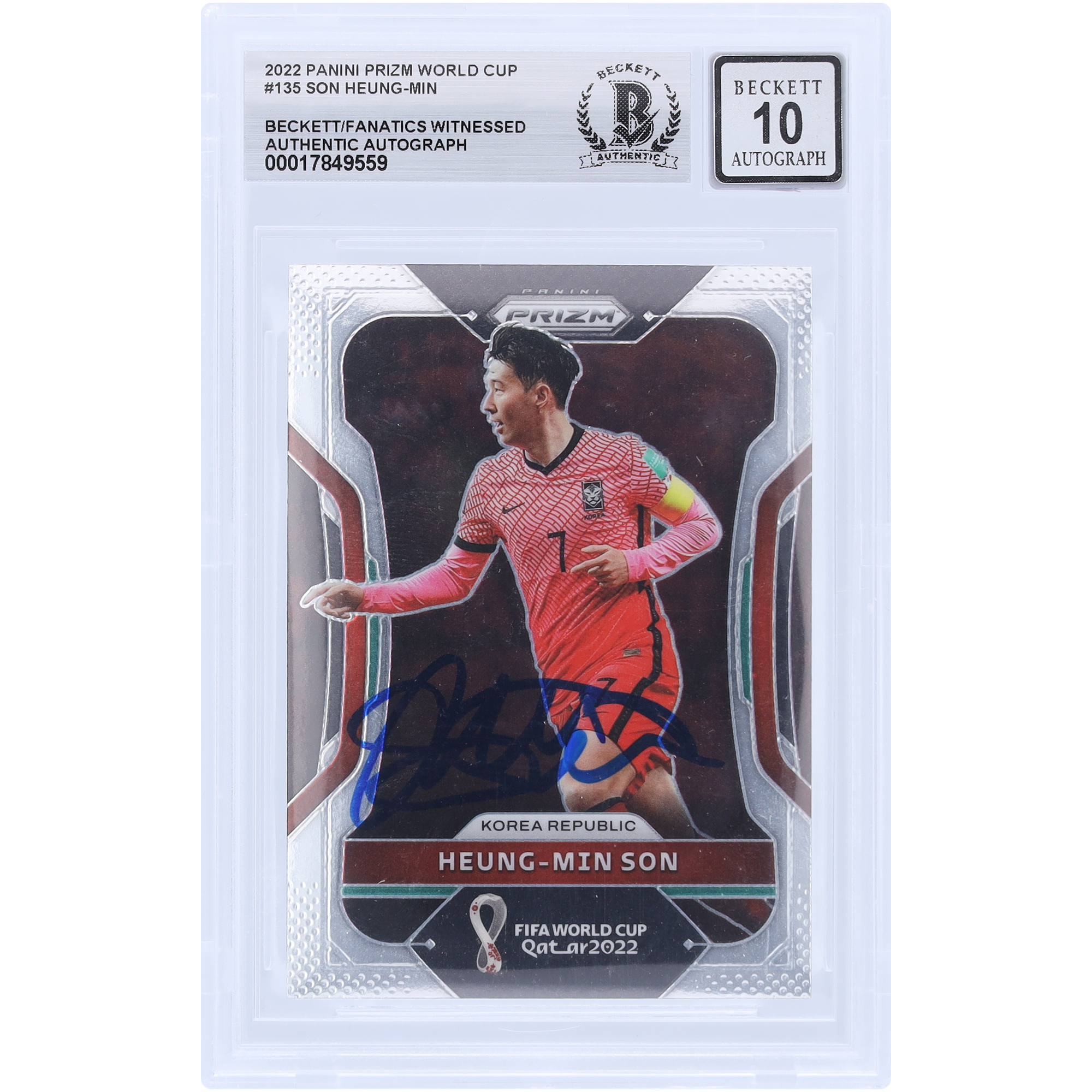 Panini America Son Heung-Min South Korea National Team Autographed 