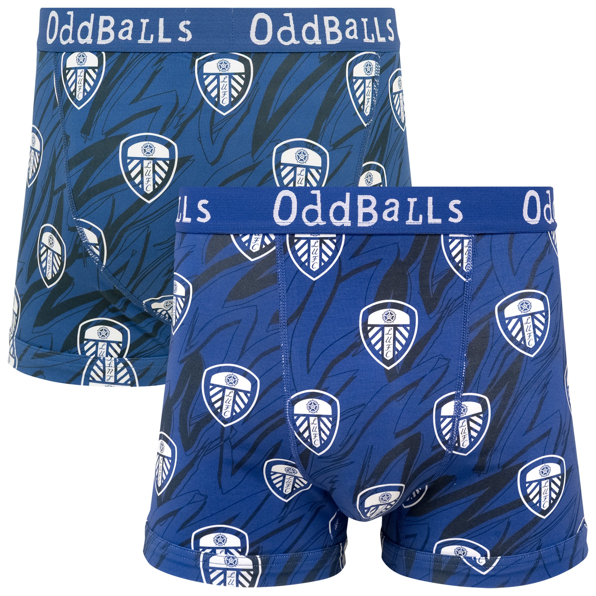 Leeds United X Oddballs Mens Boxers - Navy