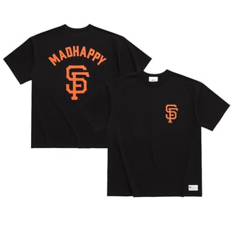 Unisex Madhappy x MLB Black San Francisco Giants Heavyweight T-Shirt