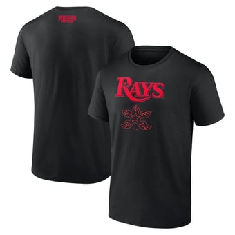 Men's Black Tampa Bay Rays Stranger Things Demogorgan T-Shirt