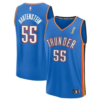 Youth Fanatics Isaiah Hartenstein Blue Oklahoma City Thunder 2025 NBA Finals Champions Fast Break Replica Player Jersey - Icon Edition