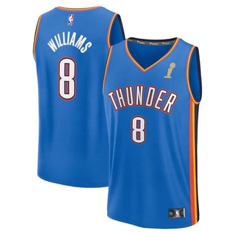 Youth Fanatics Jalen Williams Blue Oklahoma City Thunder 2025 NBA Finals Champions Fast Break Replica Player Jersey - Icon Edition