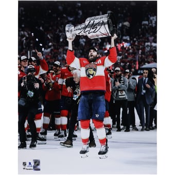 Aaron Ekblad Florida Panthers Autographed 2025 Stanley Cup Champions 16" x 20" Raising Cup Photograph