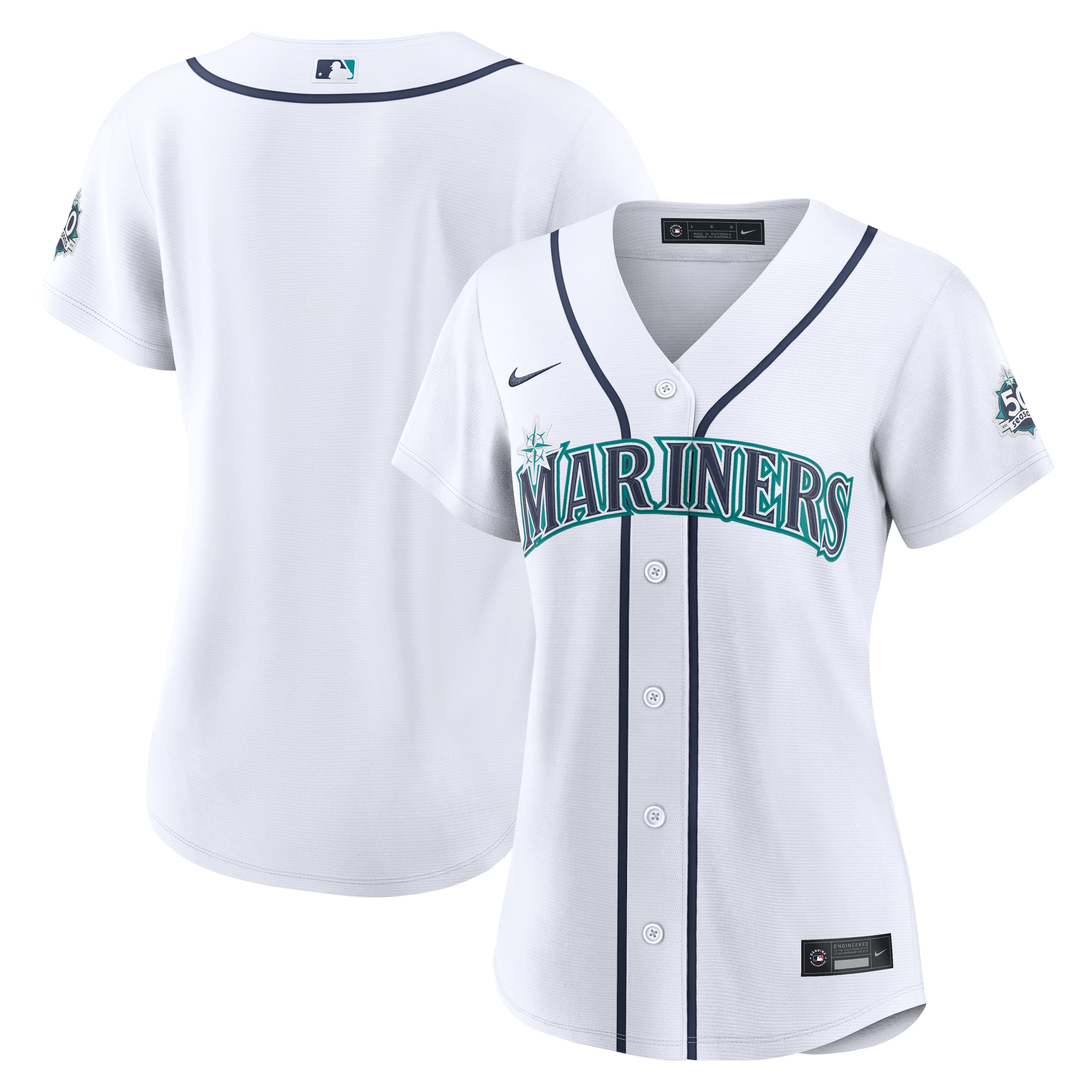 Women's Nike White Seattle Mariners Home 50th Season Stadium Jersey