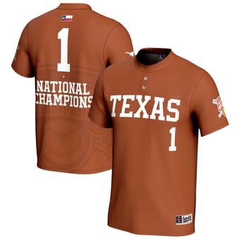 Youth GameDay Greats #1 Texas Orange Texas Longhorns 2025 NCAA Softball Women's College World Series Champions Lightweight Commemorative Fashion Jersey