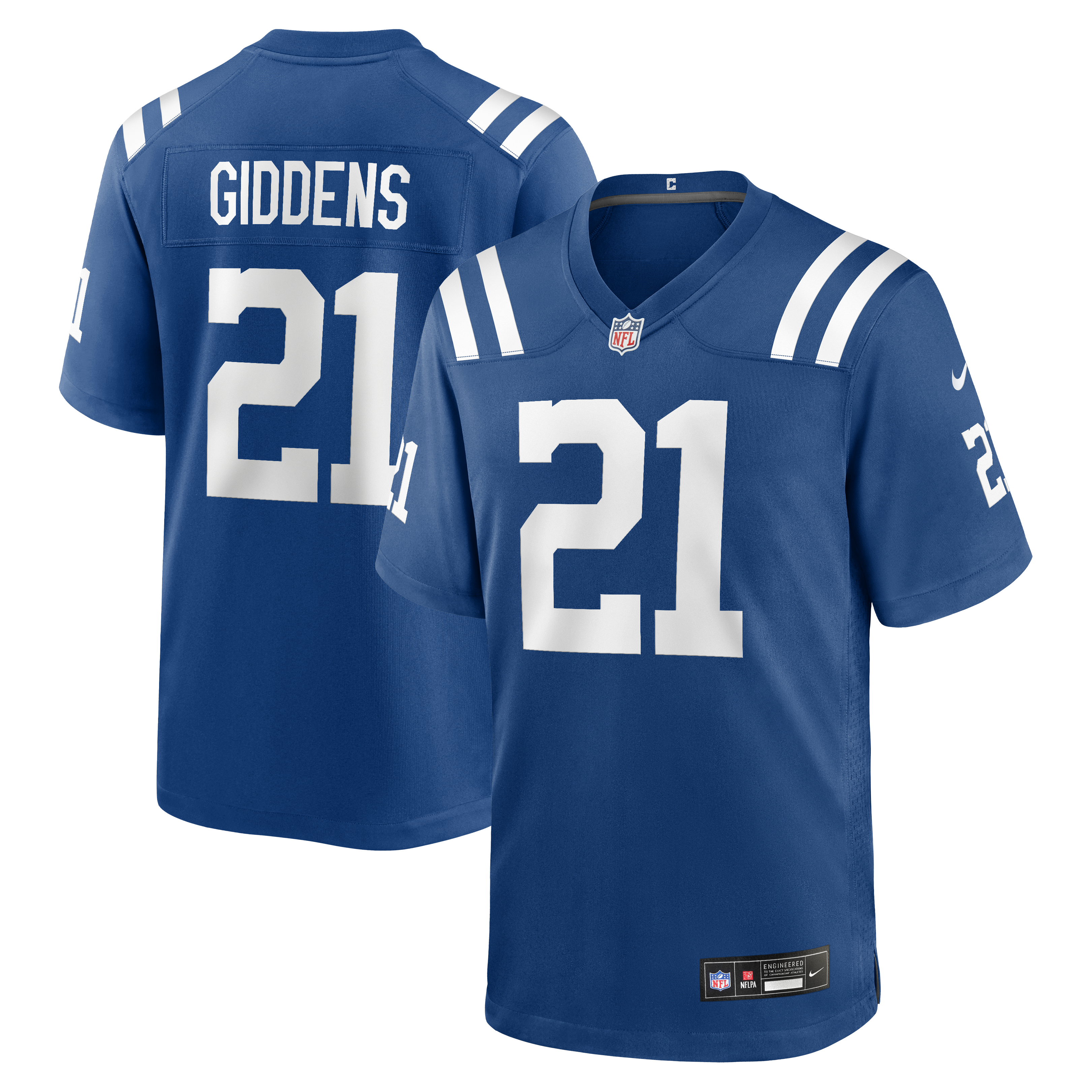 Men's Nike DJ Giddens Royal Indianapolis Colts Team Game Jersey