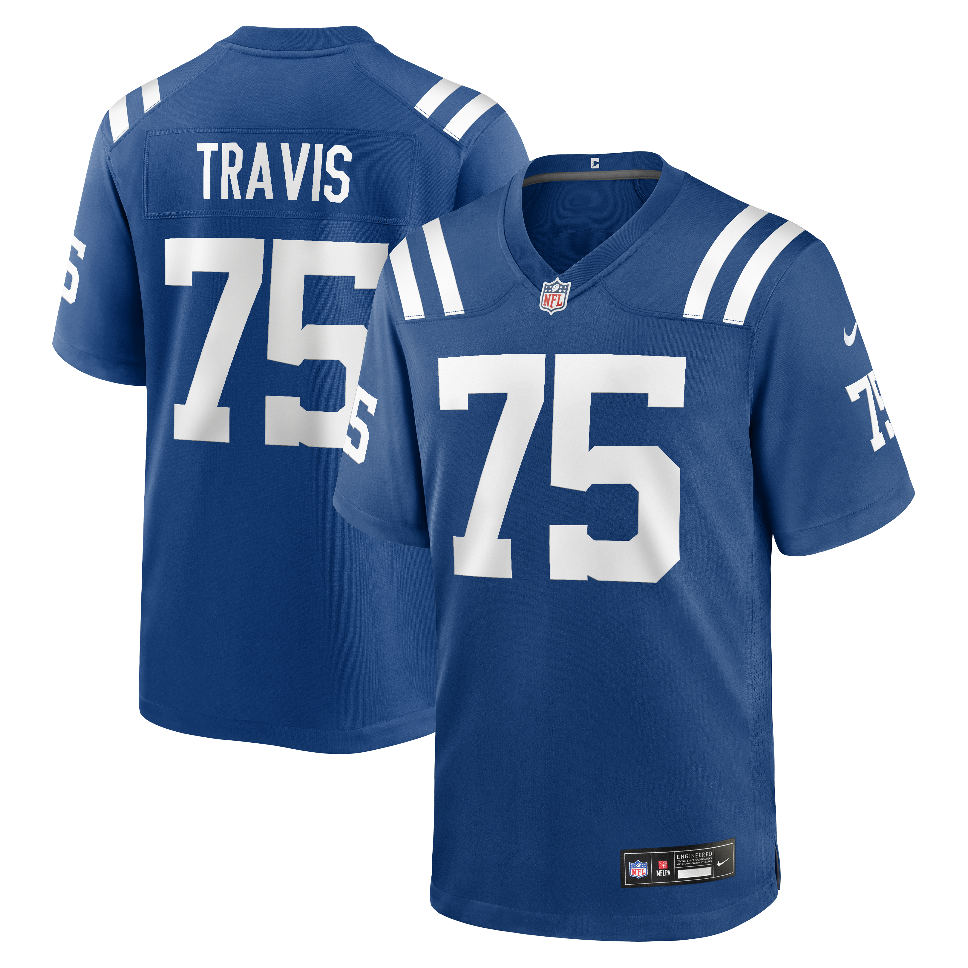 Men's Nike Jalen Travis Royal Indianapolis Colts Team Game Jersey