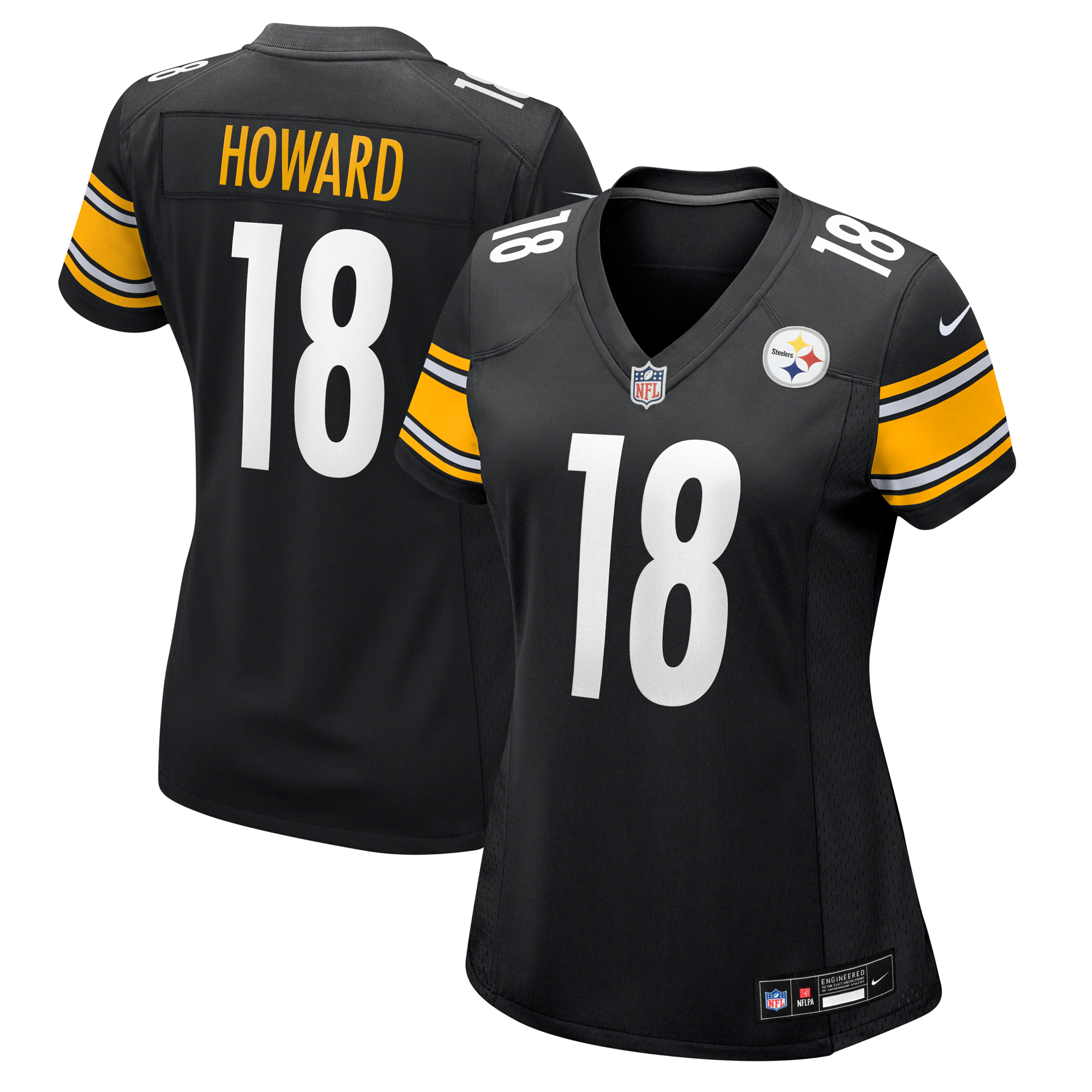 Women's Nike Will Howard Black Pittsburgh Steelers Team Game Jersey