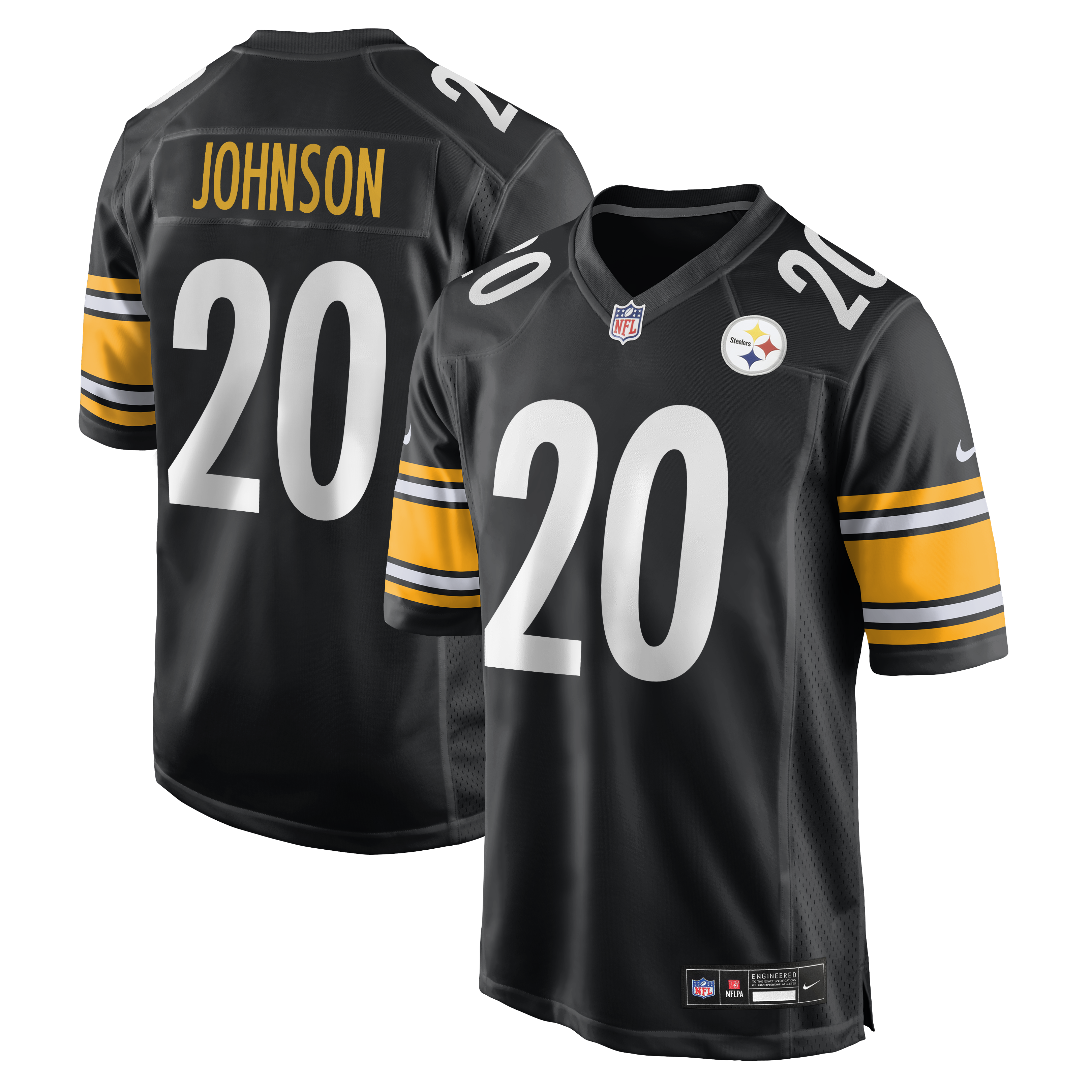 Men's Nike Kaleb Johnson  Black Pittsburgh Steelers Team Game Jersey