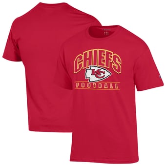 Men's Champion  Red Kansas City Chiefs Football T-Shirt