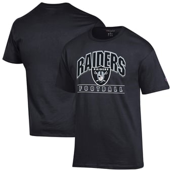 Men's Champion  Black Las Vegas Raiders Football T-Shirt