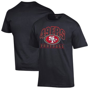 Men's Champion  Black San Francisco 49ers Football T-Shirt