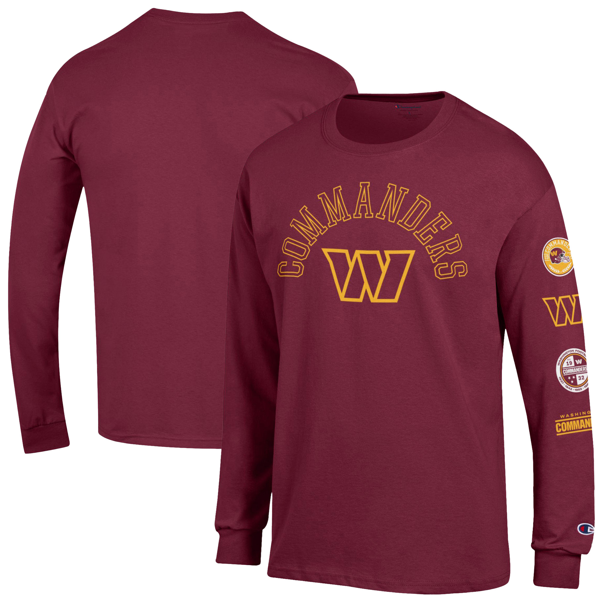 Champion Men's Burgundy Washington Commanders Seal Long Sleeve T-Shirt - Burgundy