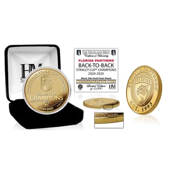 Highland Mint Florida Panthers 2025 Stanley Cup Champions Gold Coin