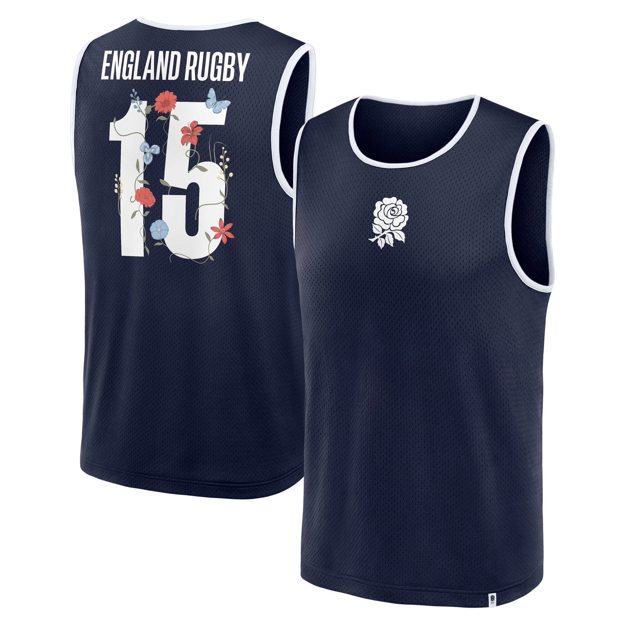 Maglia estiva da spiaggia in rete England Rugby - Blu navy