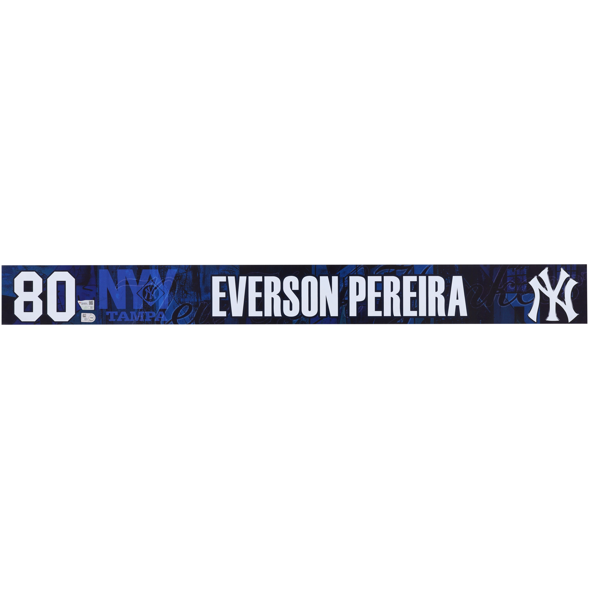 Everson Pereira New York Yankees Player-Issued #80 Navy Nameplate from 2025 MLB Spring Training
