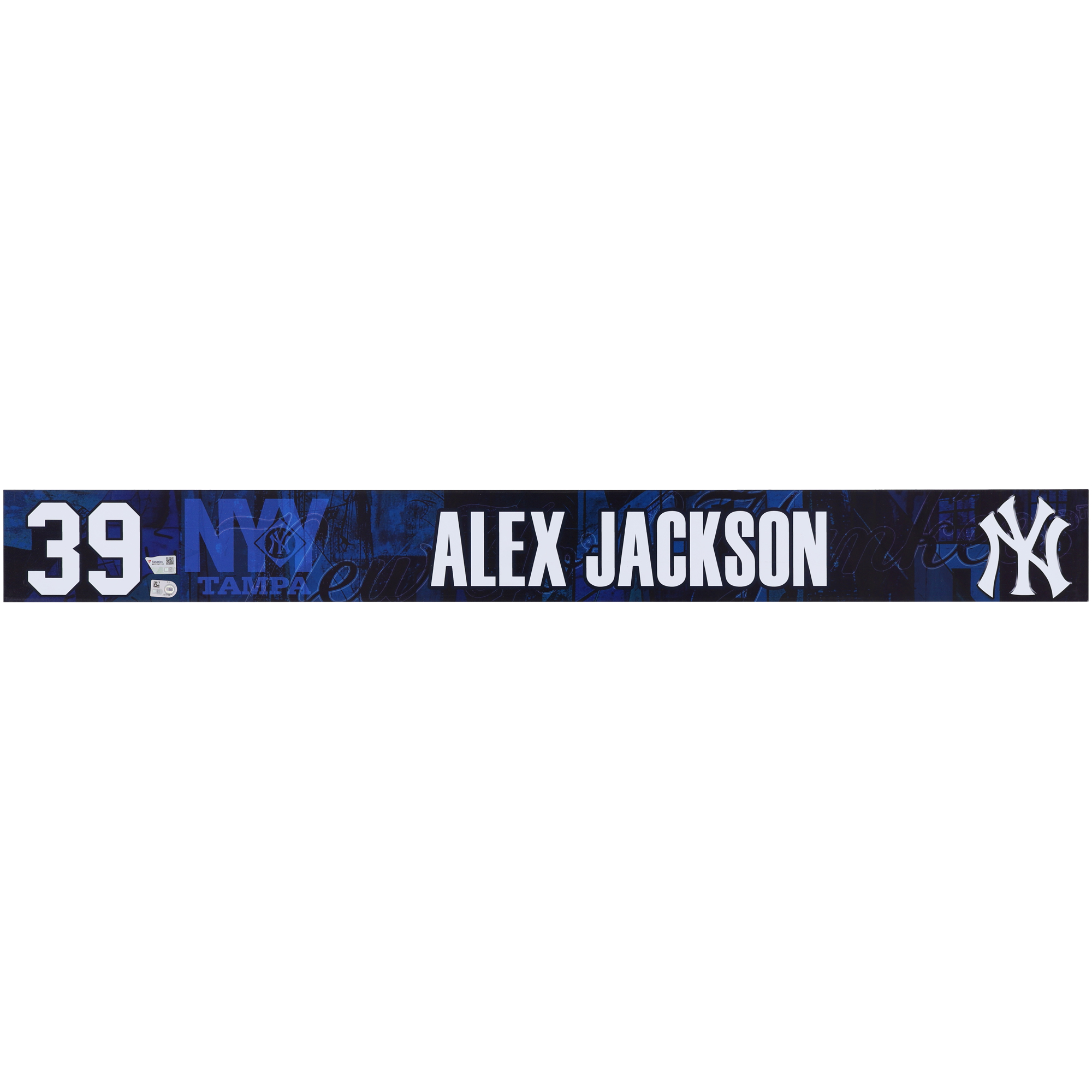 Alex Jackson New York Yankees Player-Issued #39 Navy Nameplate from 2025 MLB Spring Training
