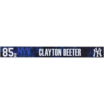 Clayton Beeter New York Yankees Player-Issued #85 Navy Nameplate from 2025 MLB Spring Training