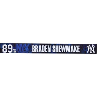 Braden Shewmake New York Yankees Player-Issued #89 Navy Nameplate from 2025 MLB Spring Training