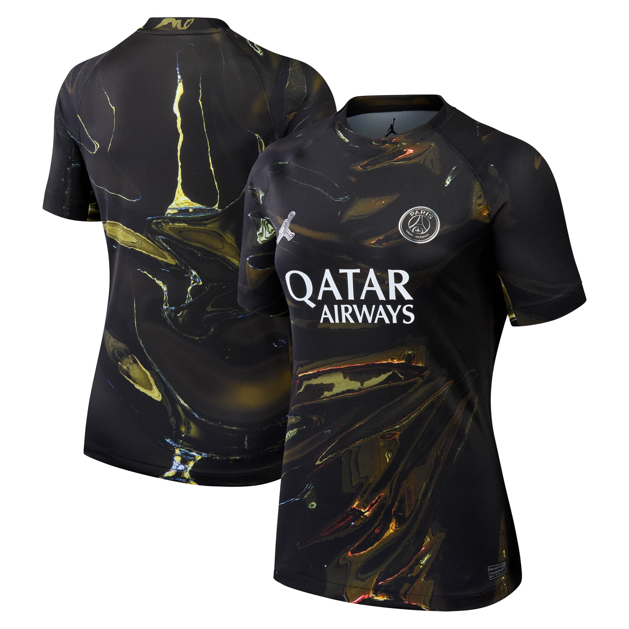 Women's Jordan Brand Black Paris Saint-Germain 2025/26 Fifth Stadium Replica Jersey