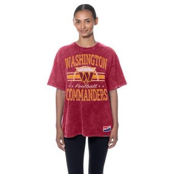 Women's New Era  Burgundy Washington Commanders Throwback Oversized T-Shirt