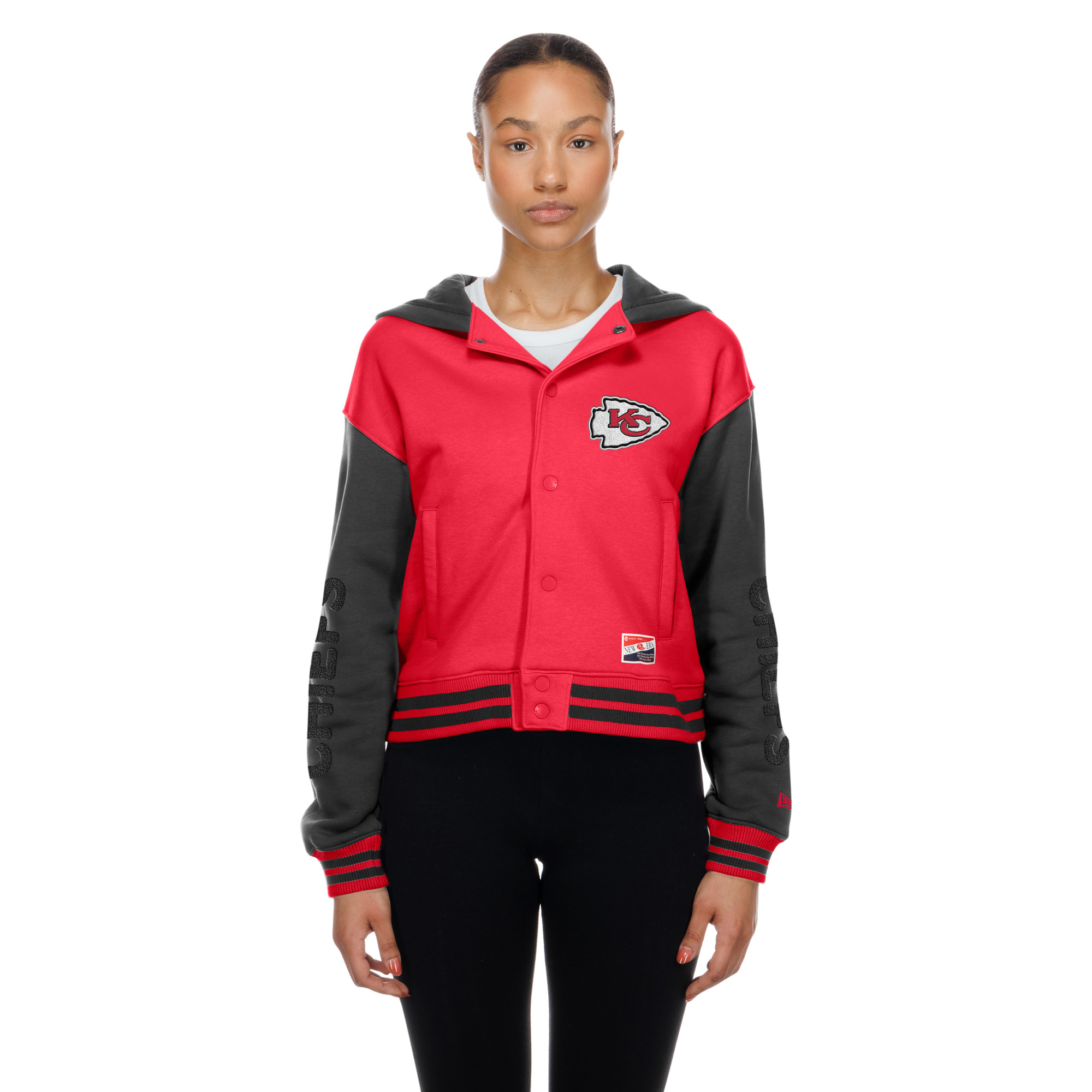 Women's New Era Red Kansas City Chiefs Throwback Full-Snap Hooded Jacket