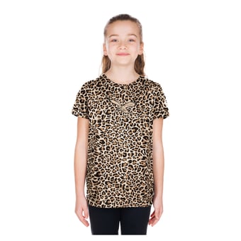 Girls Youth New Era  Tan Philadelphia Eagles Mom & Me Leopard T-Shirt