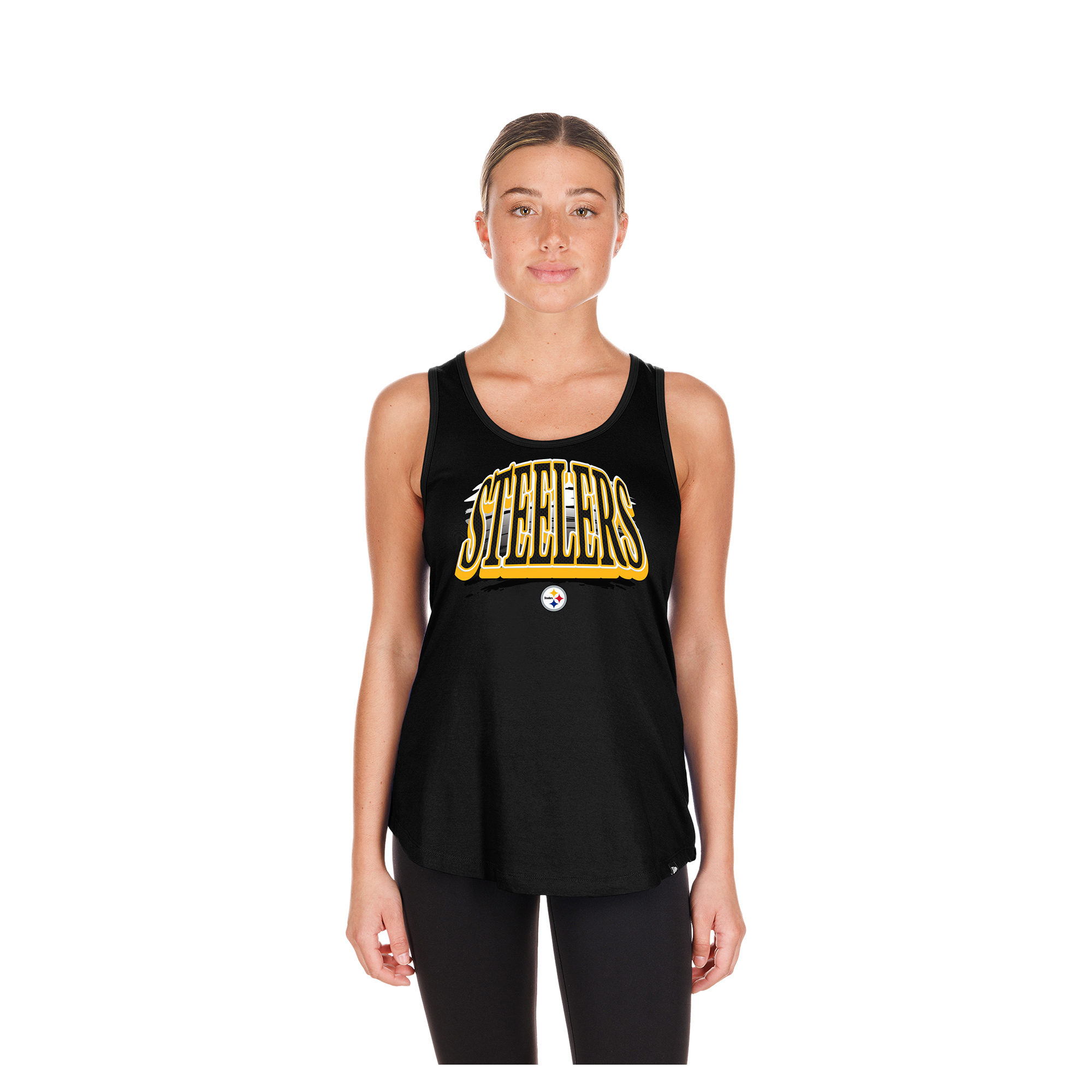 Women's New Era  Black Pittsburgh Steelers Summer Tank Top