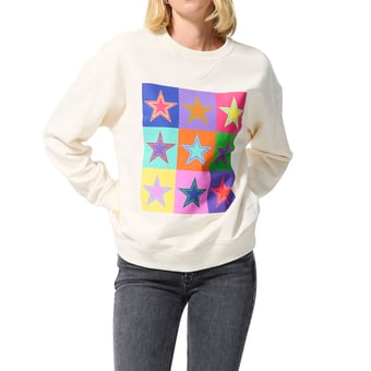 Unisex Terez  White Dallas Cowboys Technicolor Crewneck Sweatshirt
