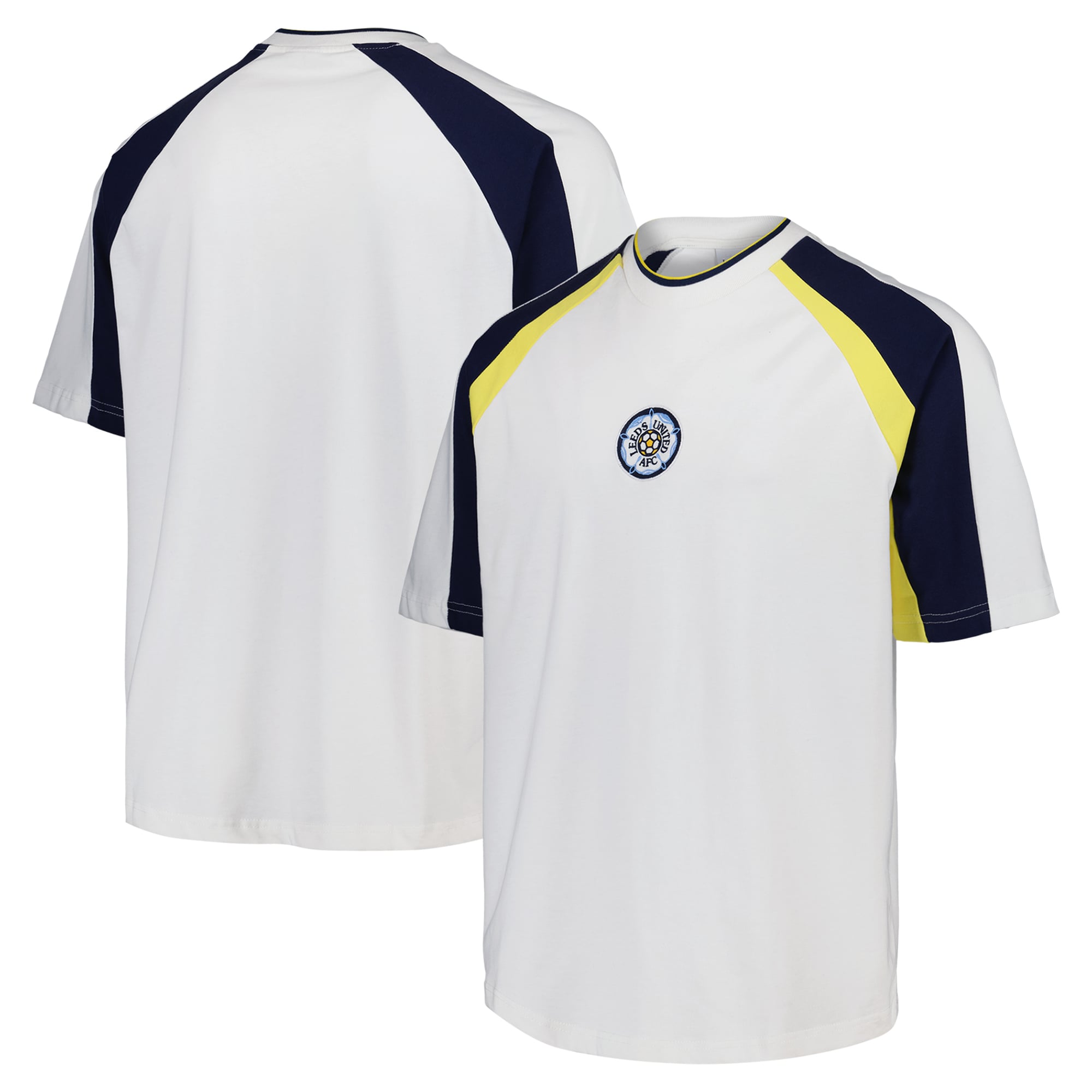 Leeds United x Art of 90's Panelled T-Shirt - Off White - Unisex