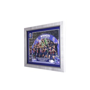 Cadre Collector PSG Champions d'Europe 2025 « Célébration » avec 2D trophée . - 20 x 16, vue 3
