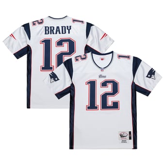 Men's Mitchell & Ness Tom Brady White New England Patriots 2000 Authentic Jersey