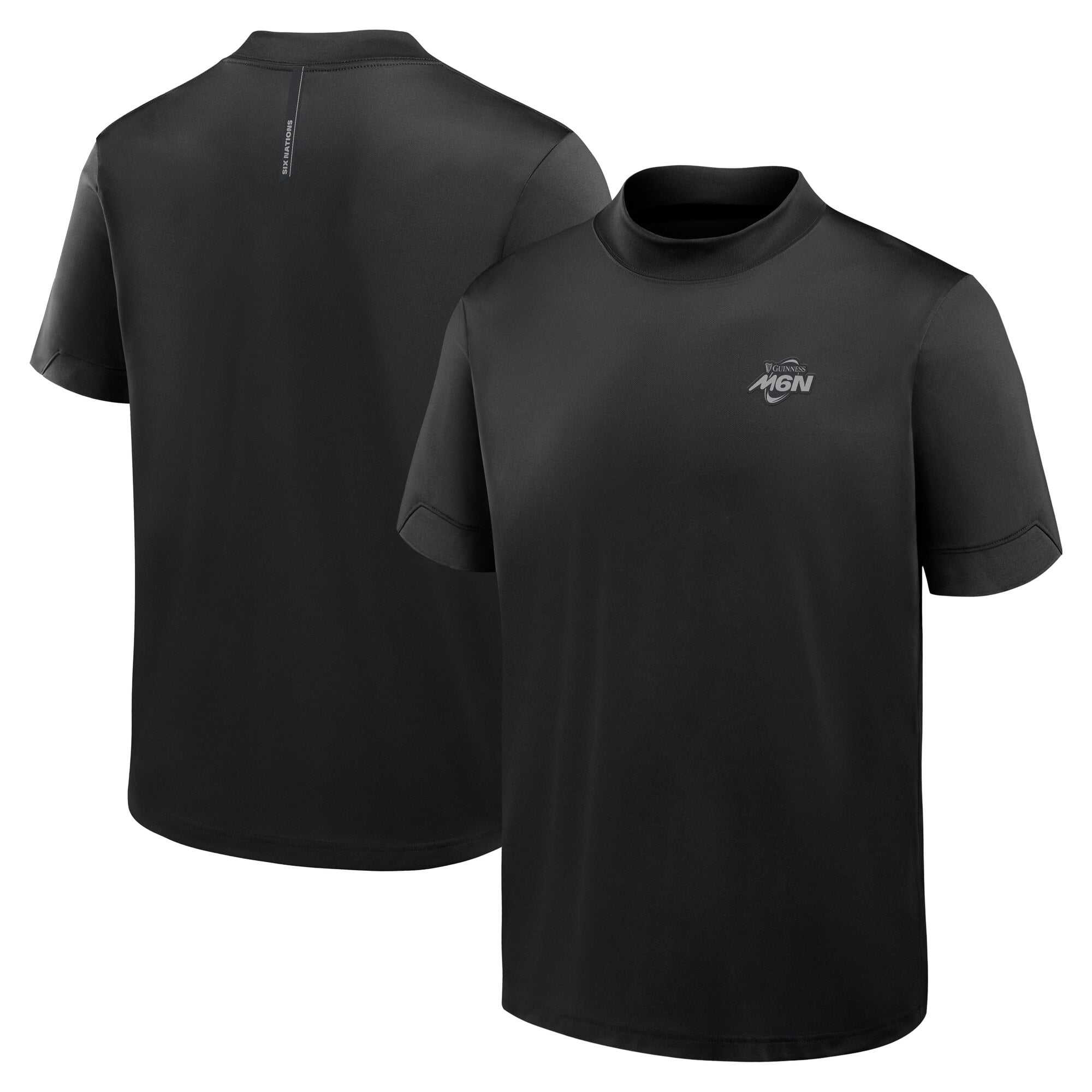 T-shirt iconica a collo alto Guinness Sei Nazioni - Nera