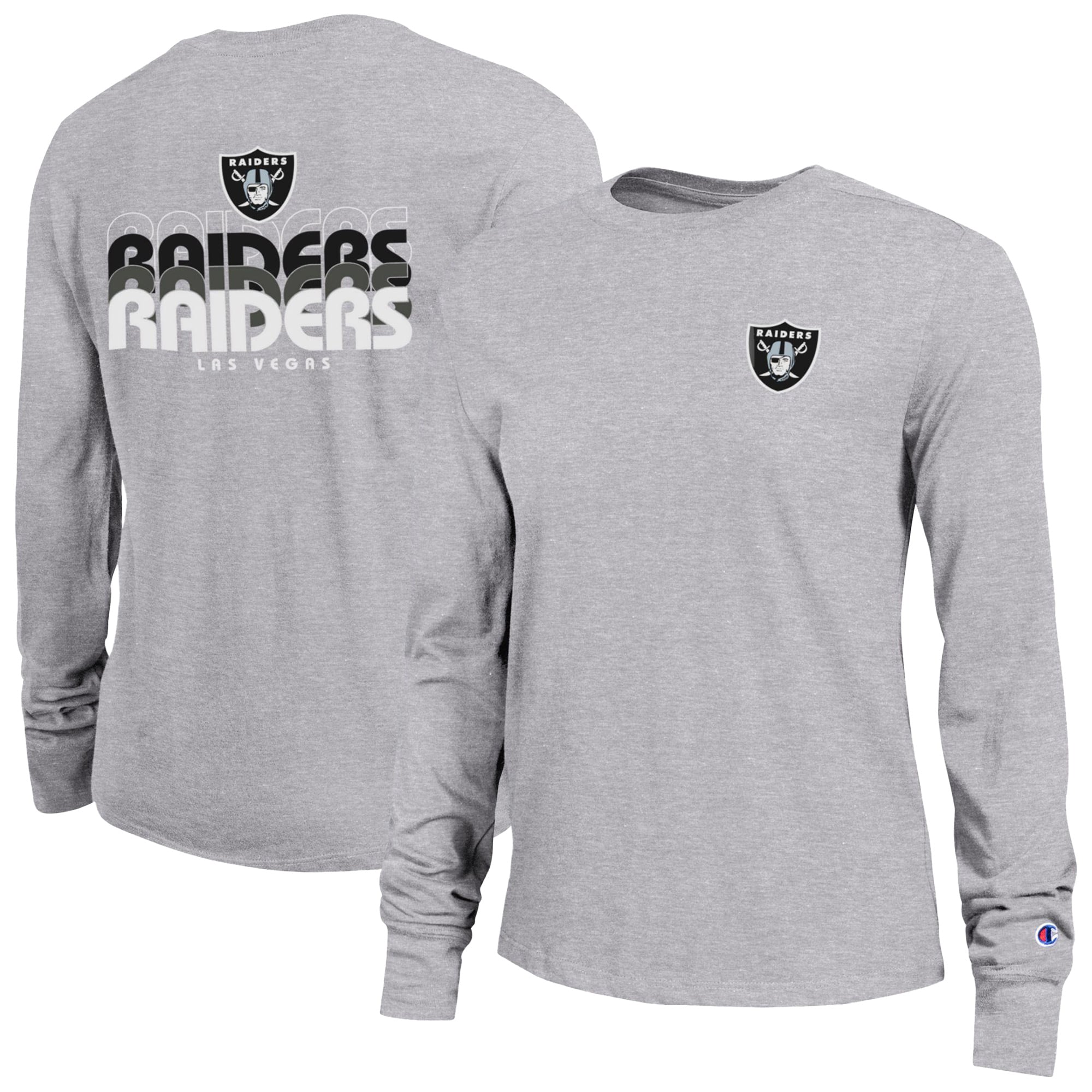 Women’s Champion Heather Gray Las Vegas Raiders Core Long-Sleeve T-Shirt Women’s Champion Heather Gray Las Vegas Raiders Core Long-Sleeve T-Shirt