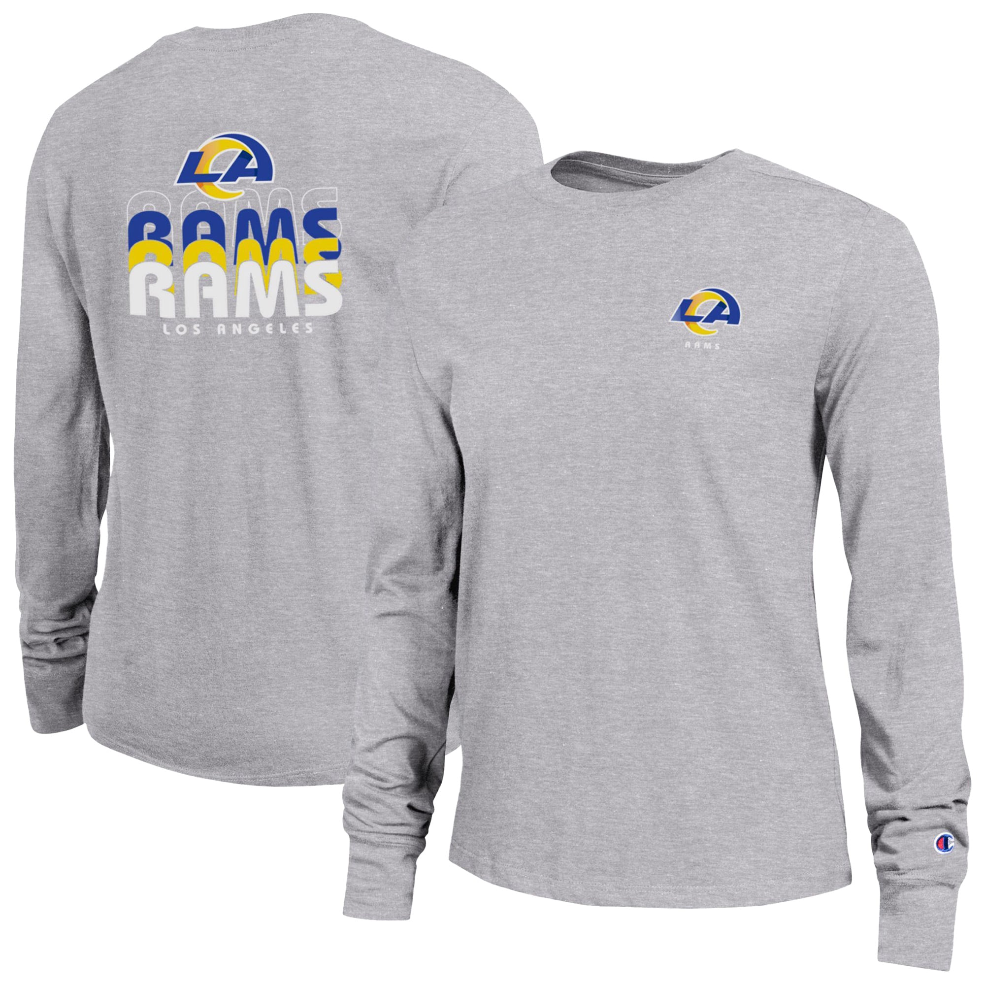 Women’s Champion Heather Gray Los Angeles Rams Core Long-Sleeve T-Shirt Women’s Champion Heather Gray Los Angeles Rams Core Long-Sleeve T-Shirt