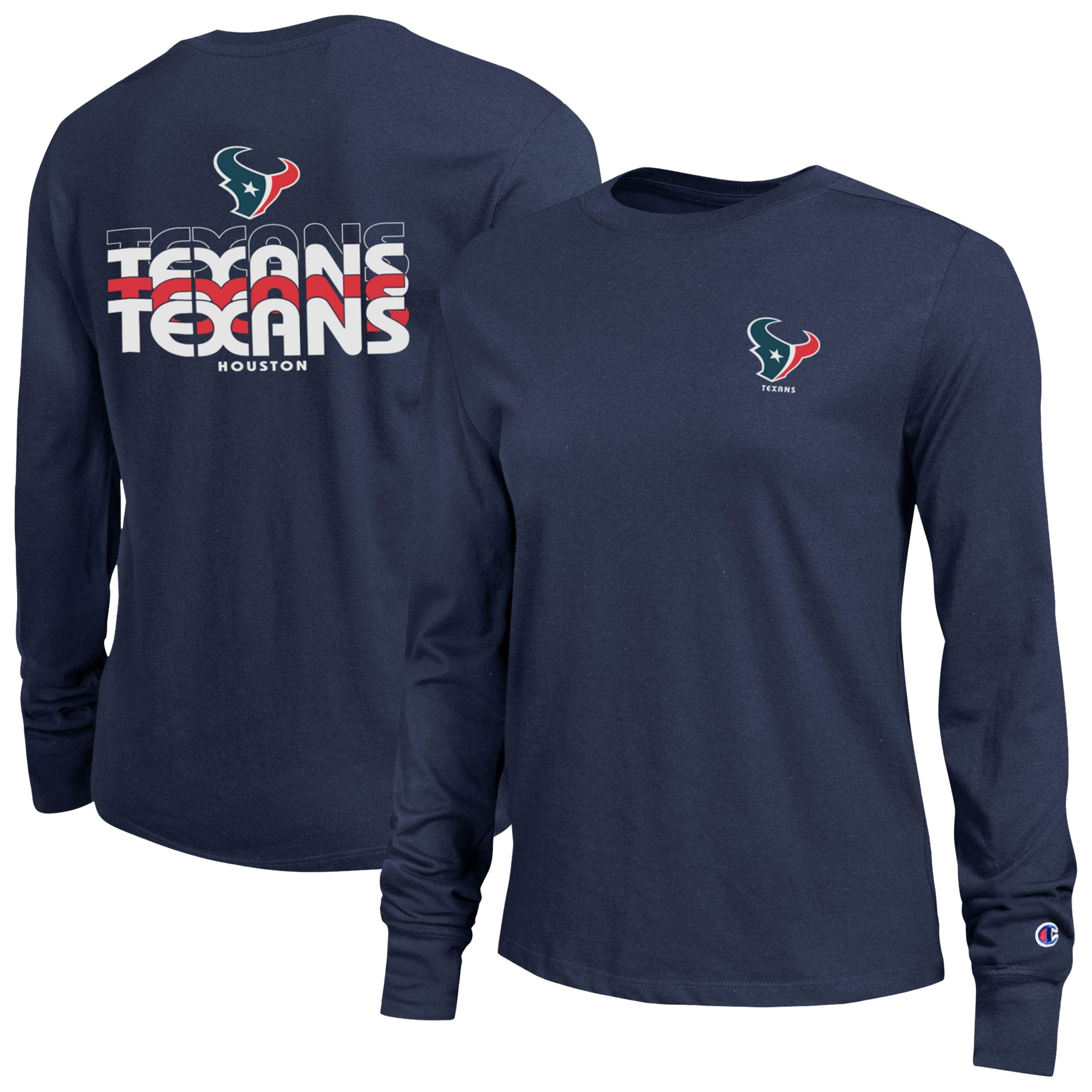 Women’s Champion Navy Houston Texans Core Long-Sleeve T-Shirt Women’s Champion Navy Houston Texans Core Long-Sleeve T-Shirt