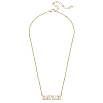 CANVAS Style Baylor Bears 18k Gold-Plated Varsity Word Necklace