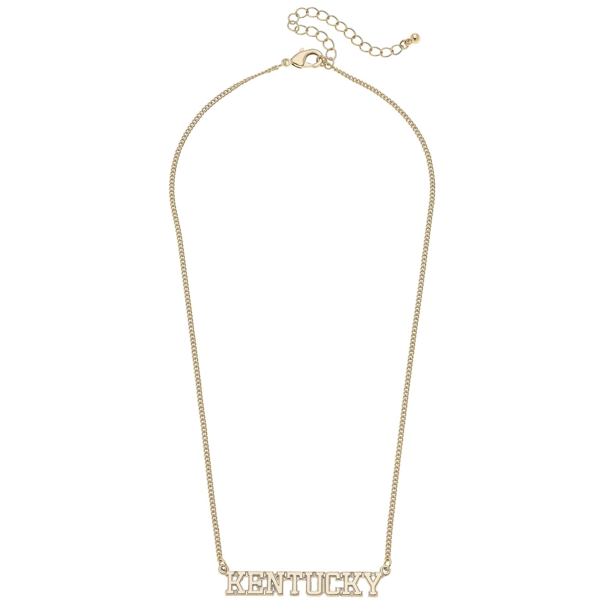 CANVAS Style Kentucky Wildcats 18k Gold-Plated Varsity Word Necklace