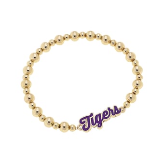 CANVAS Style LSU Tigers 18k Gold-Plated Script Stretch Bracelet