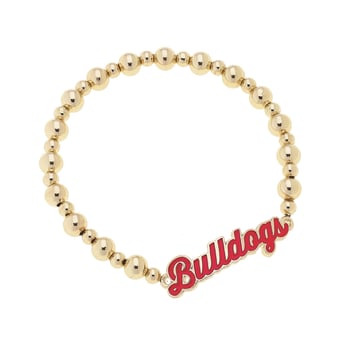 CANVAS Style Georgia Bulldogs 18k Gold-Plated Script Stretch Bracelet