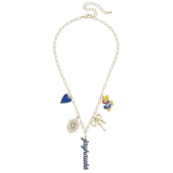 CANVAS Style Kansas Jayhawks 18k Gold-Plated Mixed Charm Collector Necklace