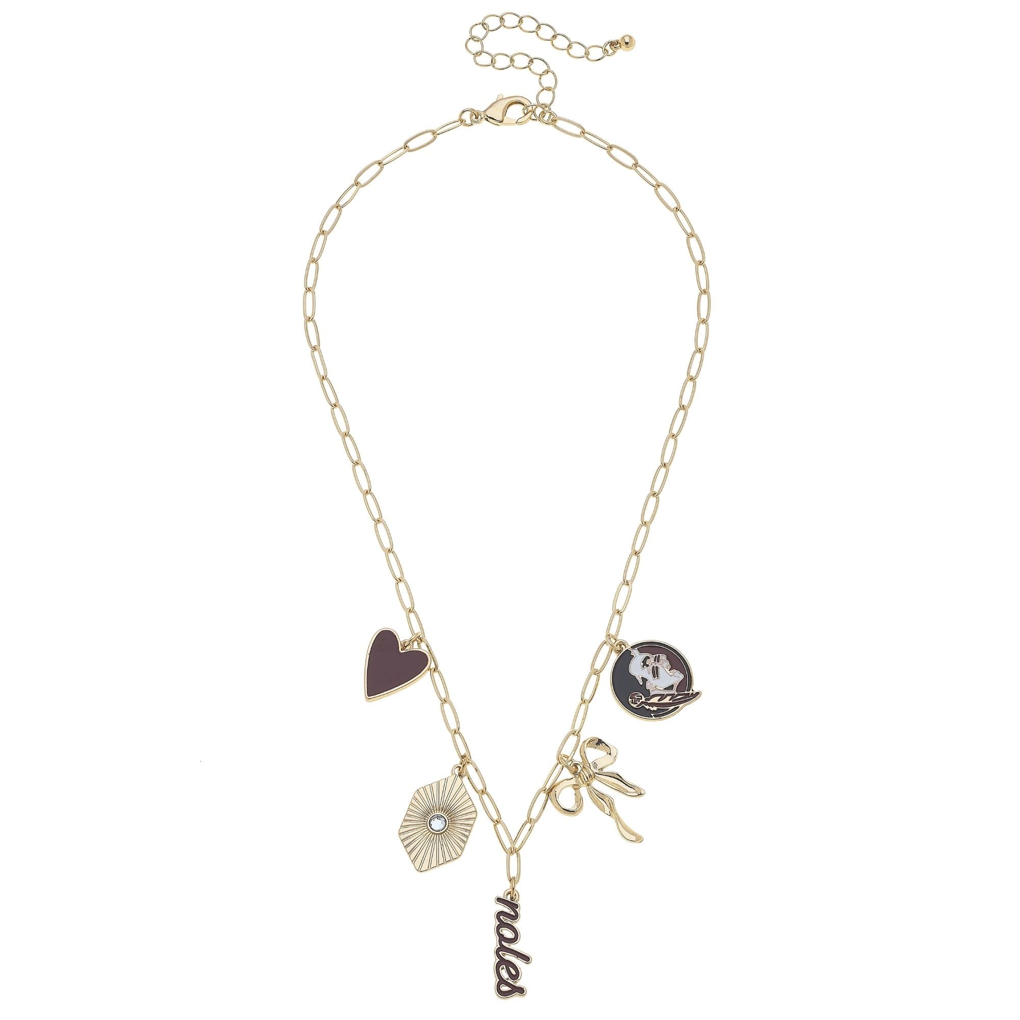 CANVAS Style Florida State Seminoles 18k Gold-Plated Mixed Charm Collector Necklace