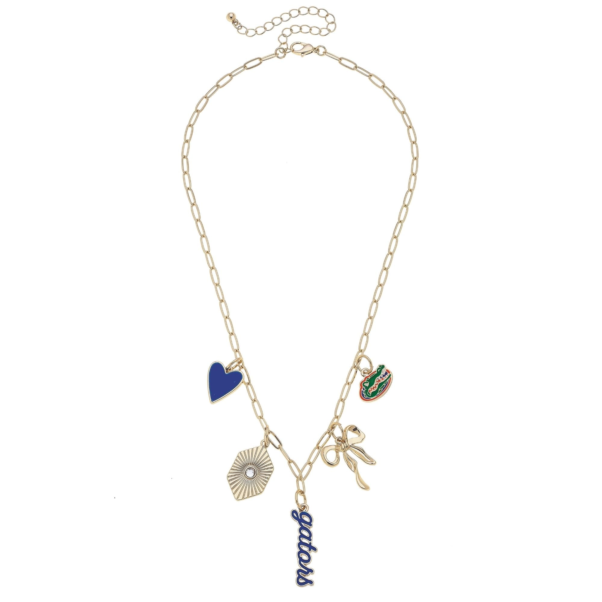 CANVAS Style Florida Gators 18k Gold-Plated Mixed Charm Collector Necklace