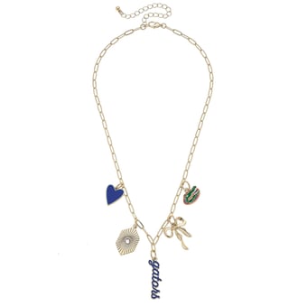 CANVAS Style Florida Gators 18k Gold-Plated Mixed Charm Collector Necklace