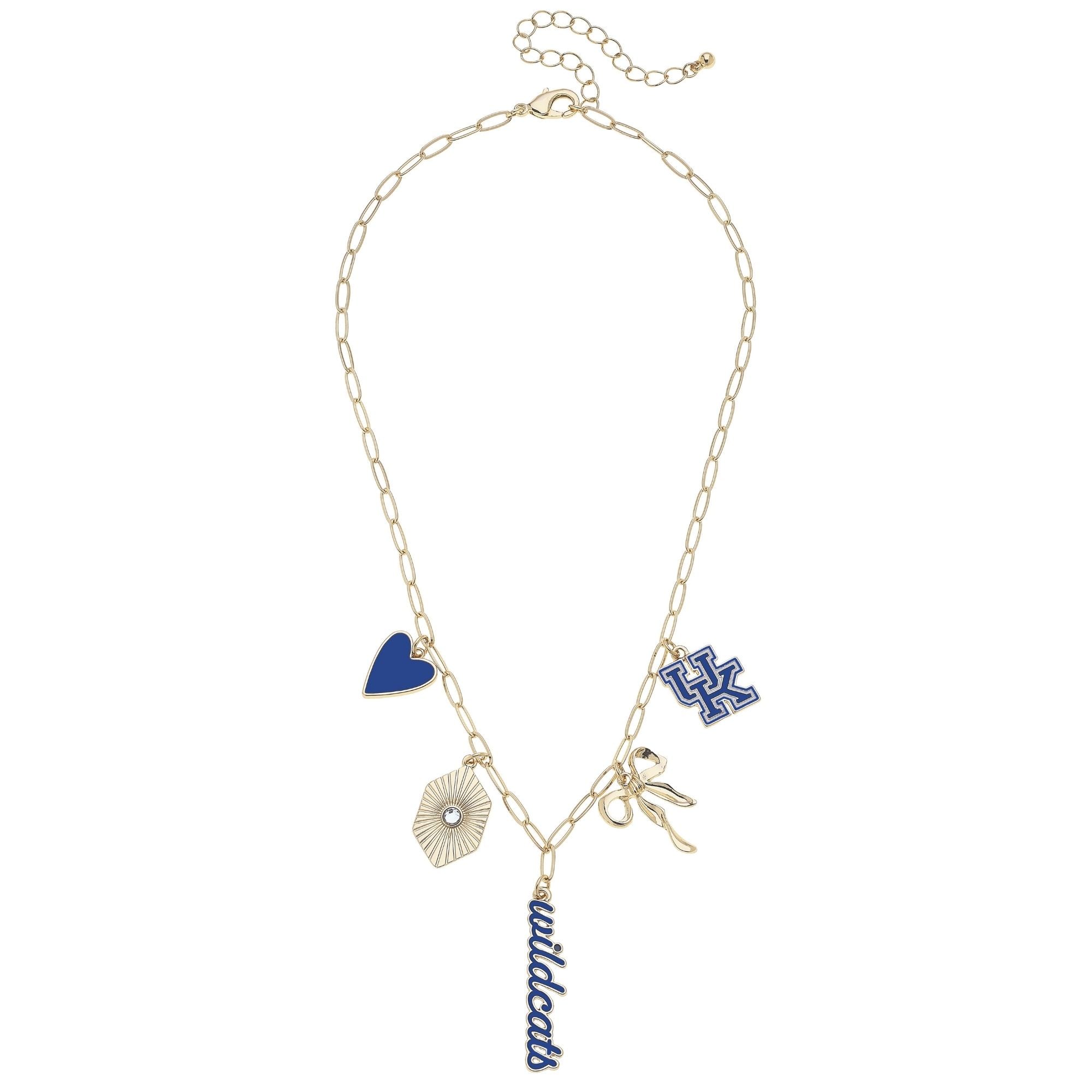 CANVAS Style Kentucky Wildcats 18k Gold-Plated Mixed Charm Collector Necklace
