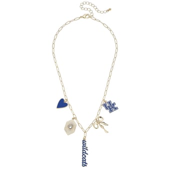 CANVAS Style Kentucky Wildcats 18k Gold-Plated Mixed Charm Collector Necklace